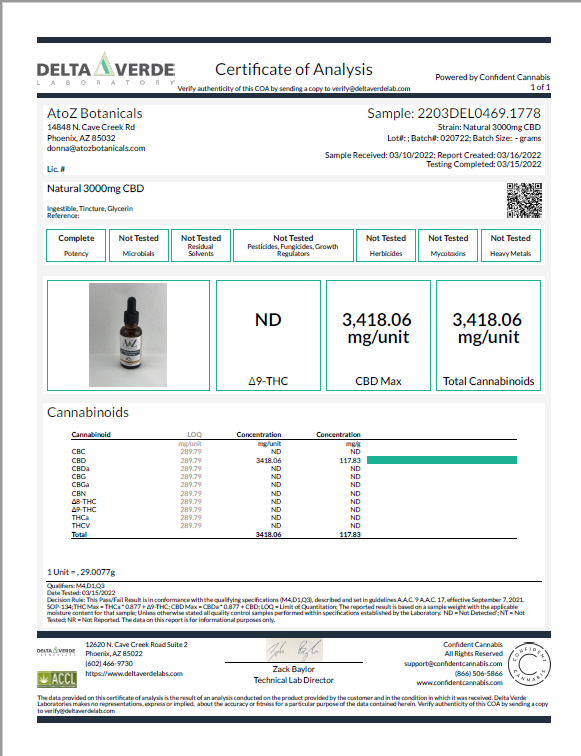 Natural Premium Drops CBD 3000mg.